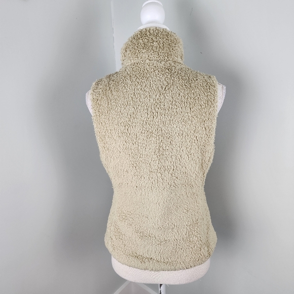 Patagonia Los Gatos Khacki Beige Full Zip Fleece Vest Size Small - Picture 4 of 7